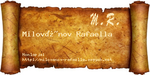 Milovánov Rafaella névjegykártya